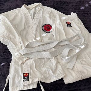 White Martial Arts Gi with Belt